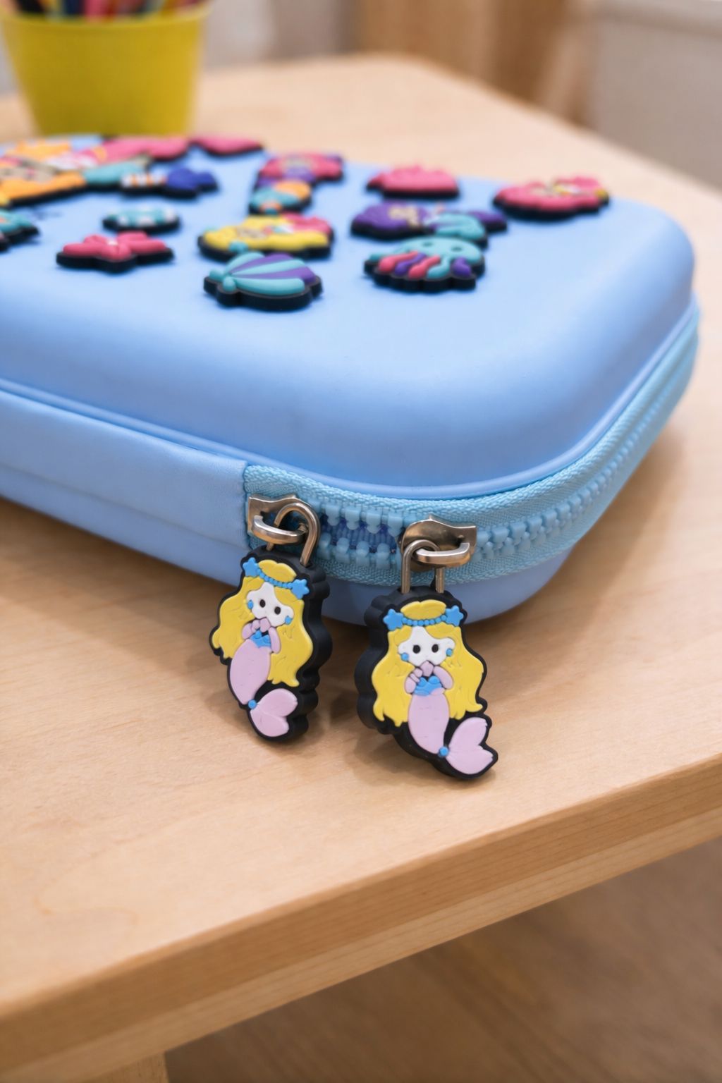 3D charms silicon pencil case