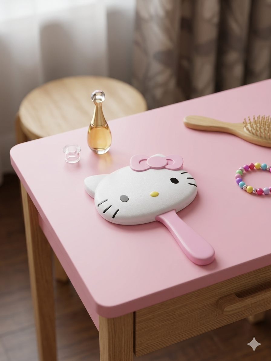 Hello Kitty Kids Handheld Mirror & Comb