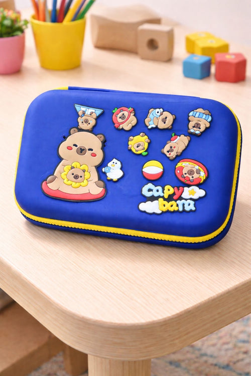3D charms silicon pencil case