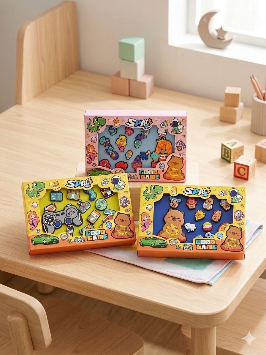 3D charms silicon pencil case