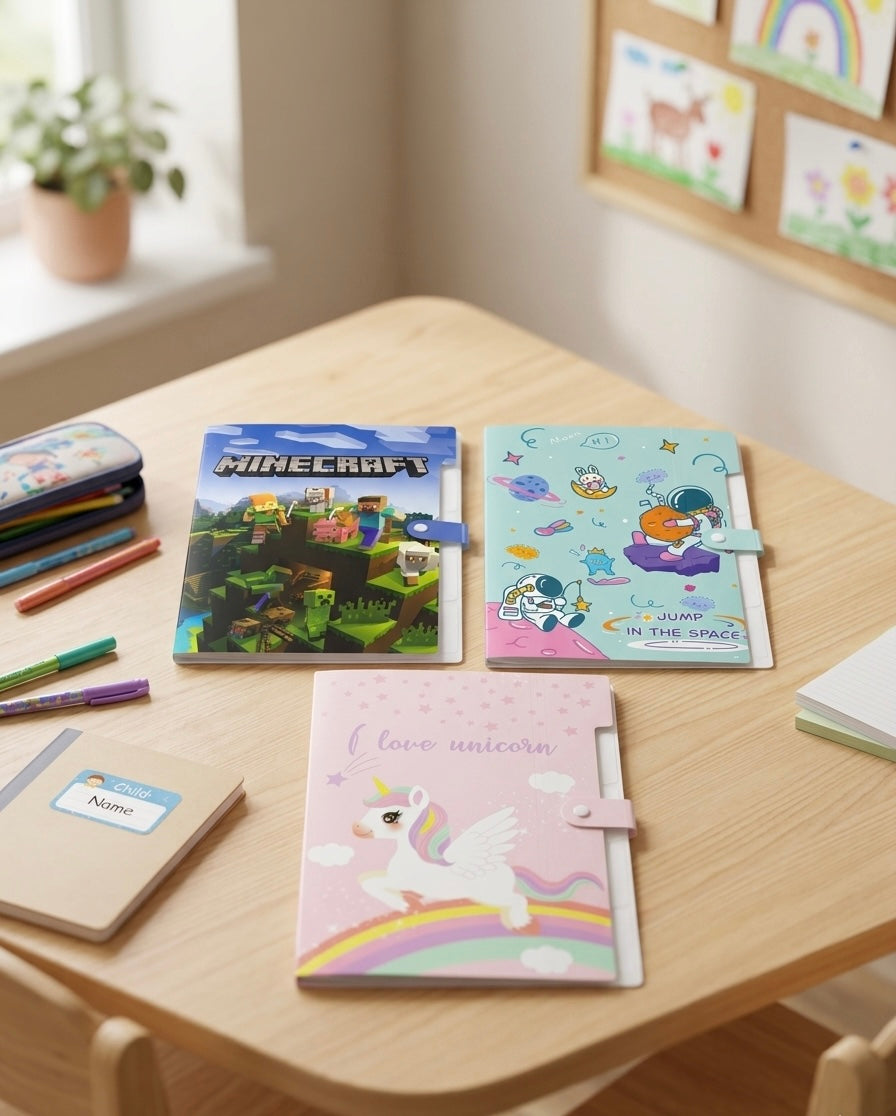 A4 Kids Folder with 5 Compartments