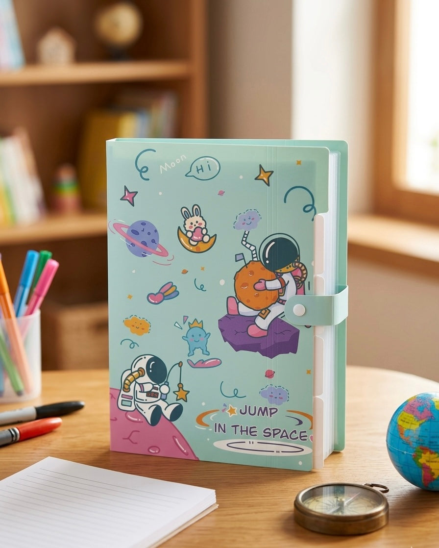 A4 Kids Folder with 5 Compartments