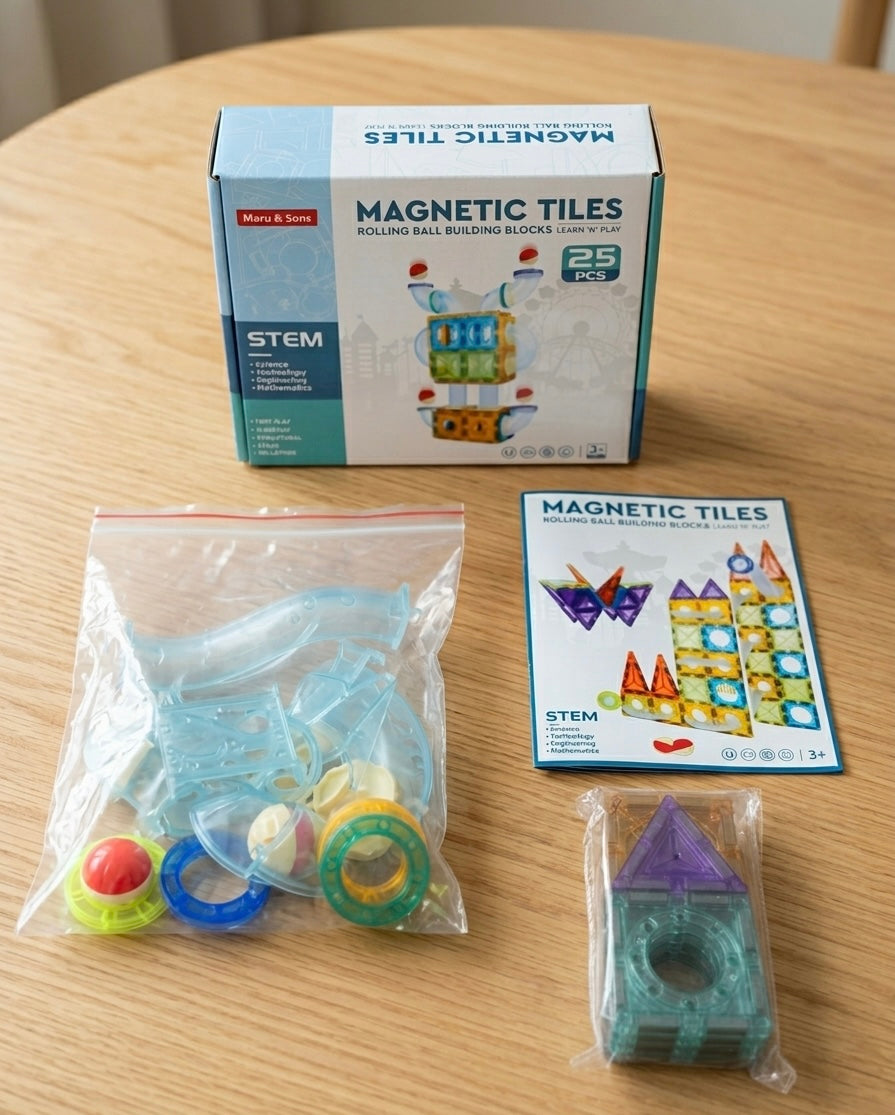 Magnetic tiles - 25 pieces